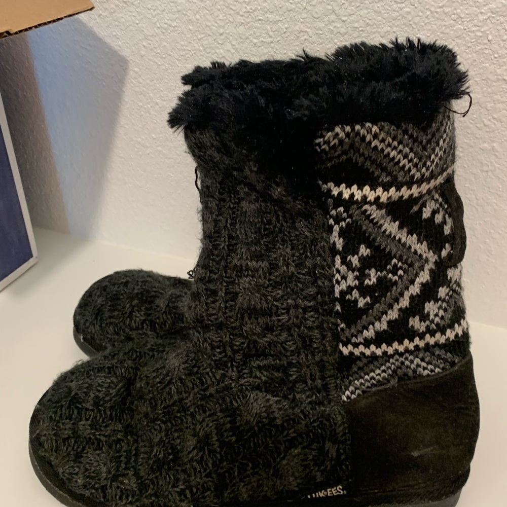 Luk-Ees Black Winter Knit Boots View 4
